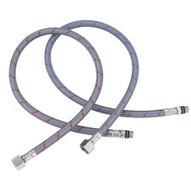ARCORA 20" Bathroom Faucet Hose, Braided Nylon cUPC Supply Lines 3/8" Female Compression × M10 Male Connector(1 Pair)