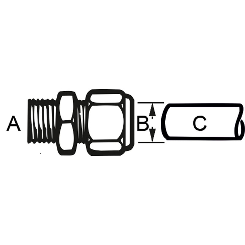 CORNAT TEC581414 Crimp Screw Coupling ET 1/2x10