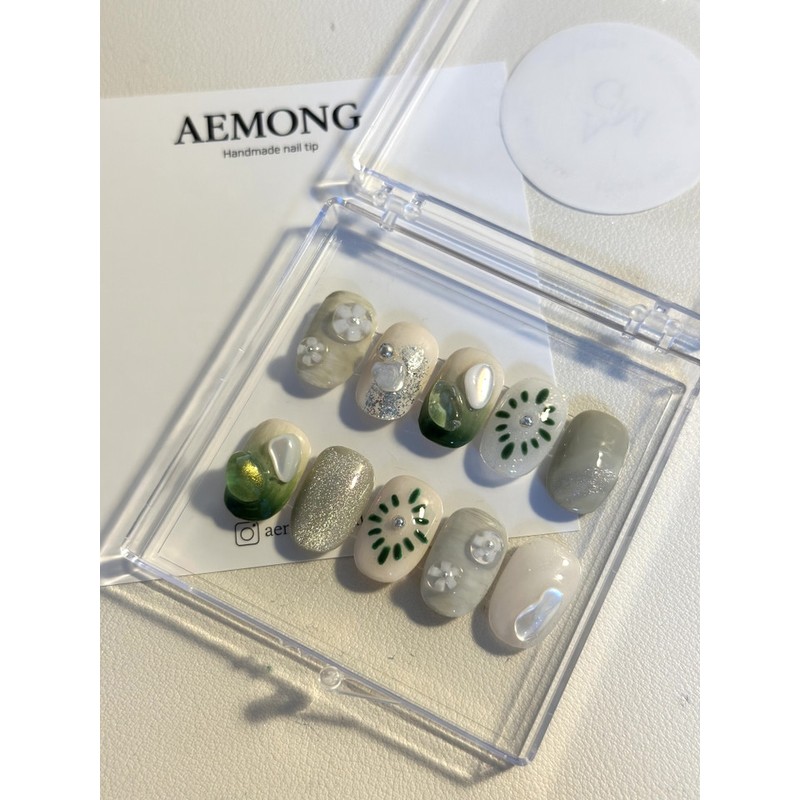 Aemong: Daisy Objet Nail Tip - Mini Short Square /
