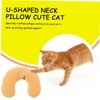 Hohopeti 4pcs U Shaped Cat Neck Pillows Soft Plush Cotton