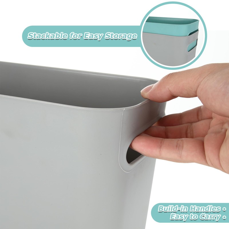 ZOFORTY 2.3 Gallon Small Trash Can 6 Pack Slim Waste