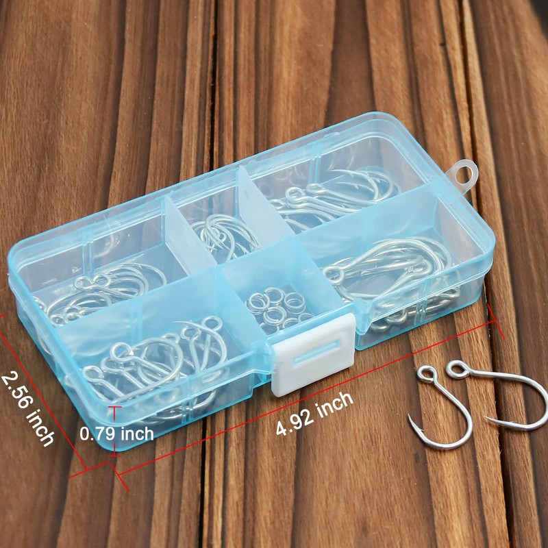 FishTrip Fishing Inline Single Hooks - 25pcs in Line Hooks