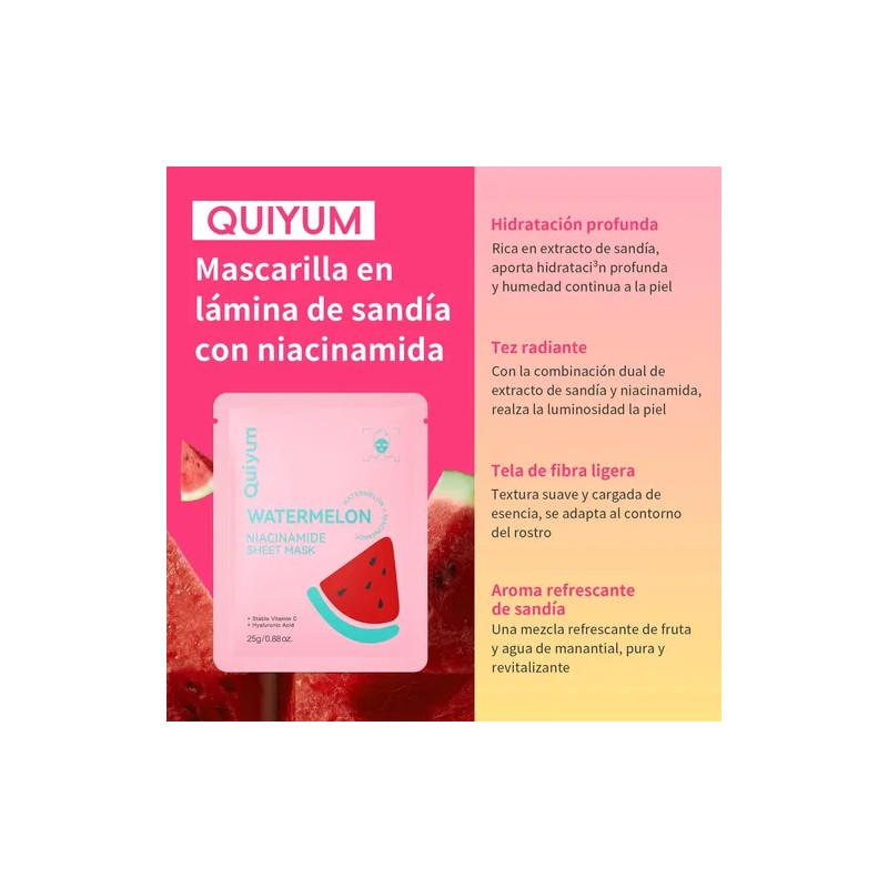 Set Quiyum Fruit Masks 25 Pzas Cuidado Hidratante Para Mujer
