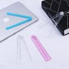 4 Pieces Folding Ruler, Mathematics Stationery Ruler, Reusable 30cm Ruler,