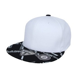 WITHMOONS Snapback Hat Hiphop Thuglife Embroidery Baseball Cap TR21426 (White)