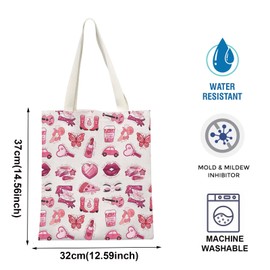 TOBGBE Cowgirl Singer Idea Inspired Canvas Shopping Bags Midwest Princess Gifts Music Fan Merchandise (Pink Princess)