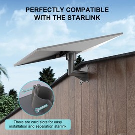 Starlink V3 Halterung, Starlink V3 lange Wandhalterung, Starlink V3 Dachhalterung, vertikales Starlink Gen 3 Montageset für Starlink Internet Kit Satellit mit Starlink Pole Mount Adapter (Short)