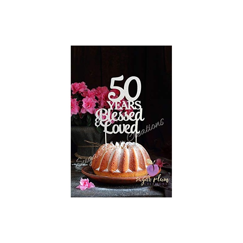 Sugar Plum Creations 50 Years Blessed & Loved - Purpurina