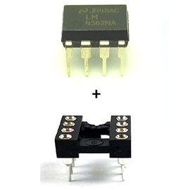 Juried Engineering LM4562NA Dual High-Performance, High-Fidelity Audio Operational Amplifier & 8-Pin DIP Sockets with Machined Contact Pins Breadboard-Friendly (Pack of 5)