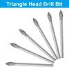 Piutouyar Round Shank Triangle Head Drill Bit, 6 Pack 4