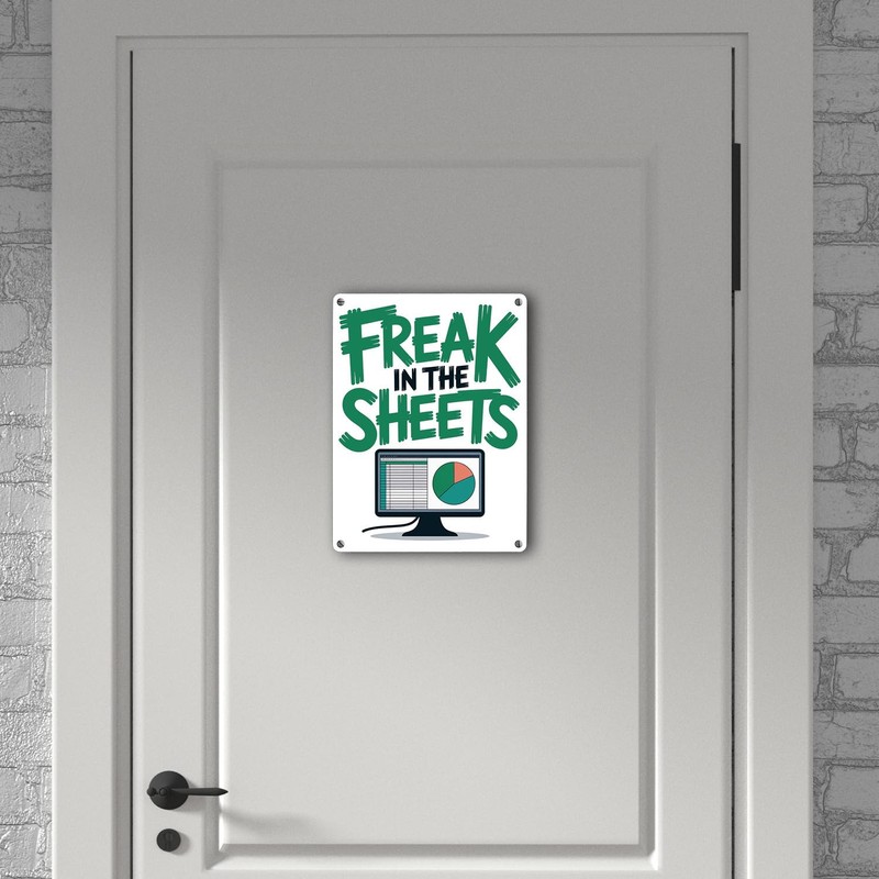 FREAK IN THE SHEETS Metal Sign in 15 x 20