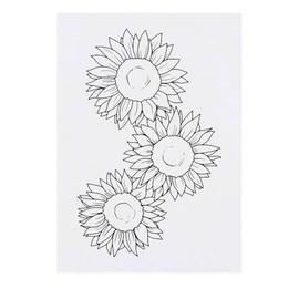 'Three Sunflowers' Temporary Tattoo - Water Resistant, Skin-Safe, Non-Toxic Transfer (TO00085243)