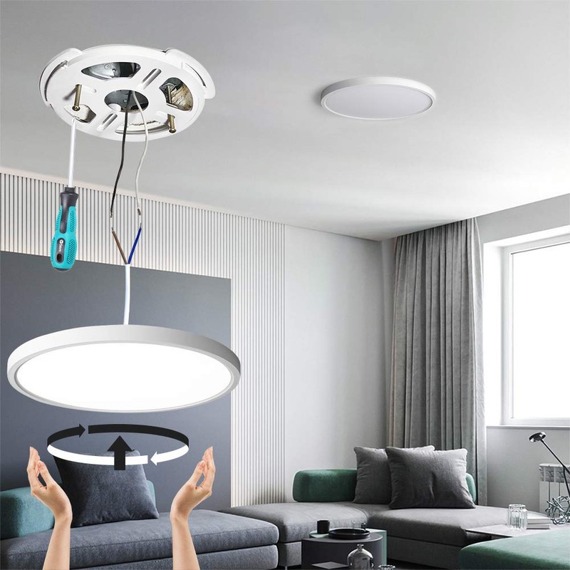 TALOYA 2 Pack 12 Inch LED Flush Mount Ceiling Light