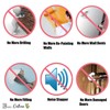 Basic Outline Wall Door Stopper Set of 10 Clear Rubber