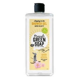 Marcel's Green Soap - Vanilla & Cherry Blossom Shower Gel - Microplastic-free formula - Vegan - 100% Recycled Plastic Bottle - Refillable - 300 ml