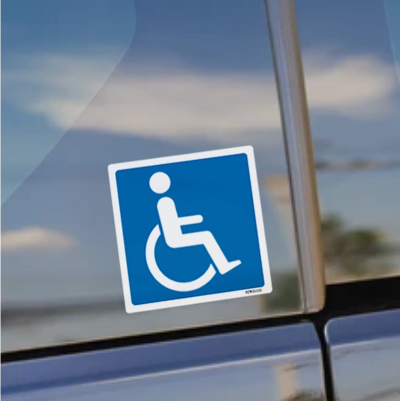 stika.co Blue Badge Disabled Logo Window Sticker - Static Cling