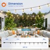 addlon 100FT(50FT*2) LED Outdoor String Lights Waterproof Patio Lights with