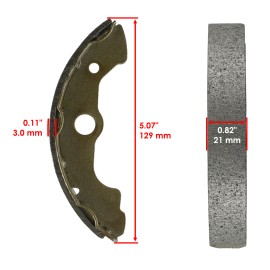 Caltric Front & Rear Brake Shoes for Honda TRX400FA TRX400FGA Fourtrax Rancher At 04-07