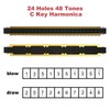 Harmonica Professional Harp Armonica Key of C 24 Hole Polyphony