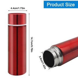 5oz Mini Water Bottle, Small Insulated Stainless Steel Purse Water Bottle, Small Leak-proof Pocket Water Bottle with Straw Cleaning Brush, Women Slim Water Flask Keeps Drink Cold&Hot for Travel, Red