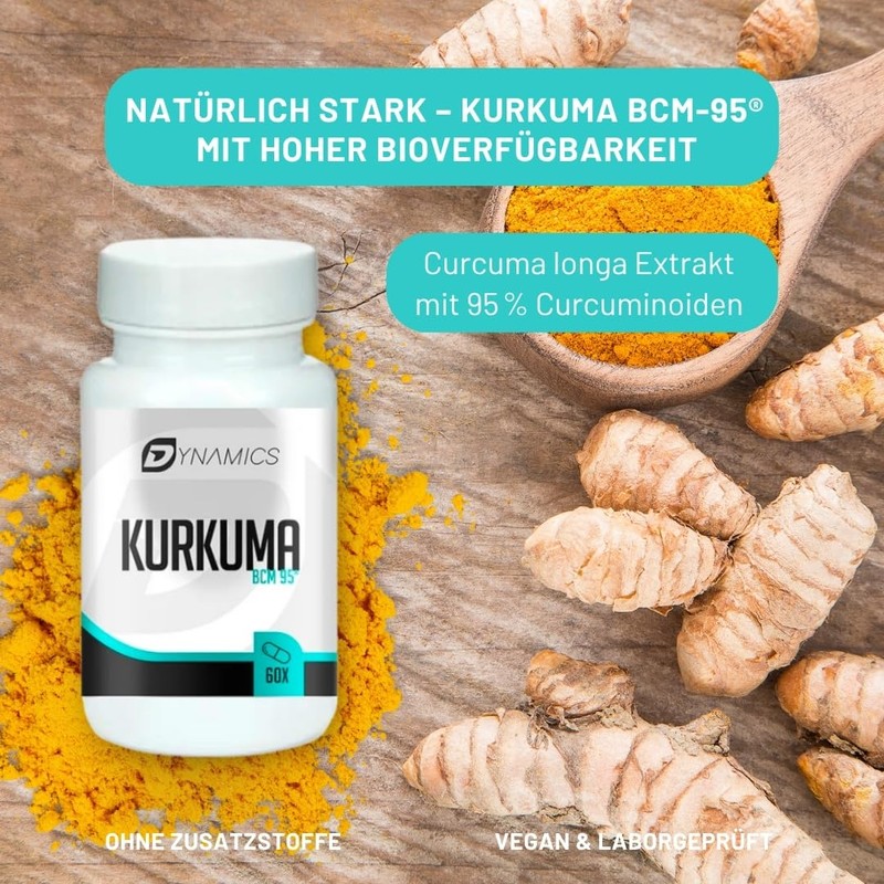 Kurkuma BCM-95® – Hochdosiert & vegan – 500mg Curcuma longa