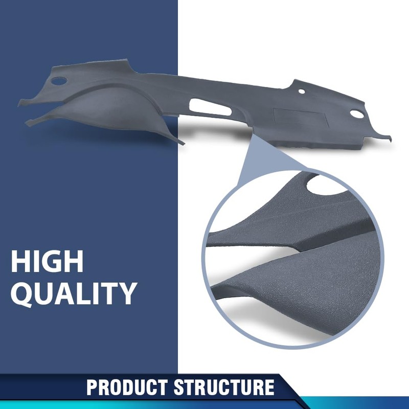 PIT66 TPE Dash Bezel Cover Dashboard Light Gray Compatible with