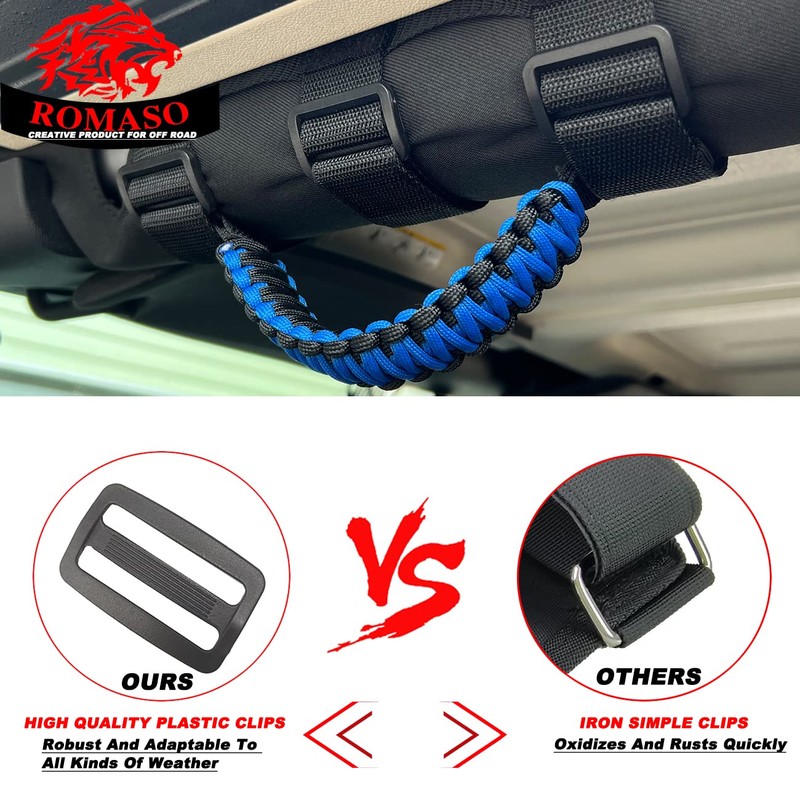 ROMASO Asas de agarre para Jeep Wrangler, asas de agarre