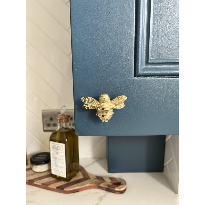 Brass bee 2 x Solid Drawer Knob Handles | Drawer