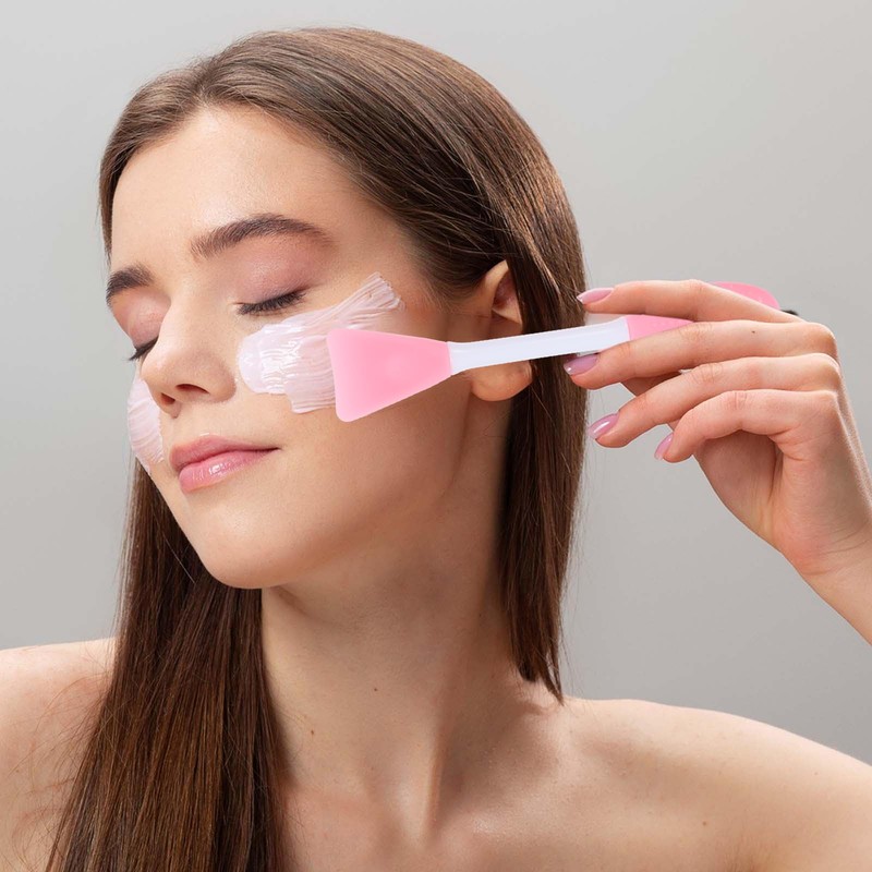 2 Pcs Silicone Pore Brush Face Cleansing Brush, Face Mask