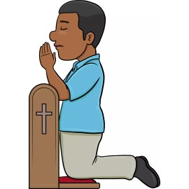 Unbranded 18 Praying Male Man African American stickers for planners & scrapbooks