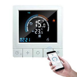 Irfora Programmable Digital Thermostat with Child Lock, WiFi LCD Display, NTC Sensor, Electric Heating, Warm Floor, Floor Temperature Controller, Intelligent Wall Thermostat for the