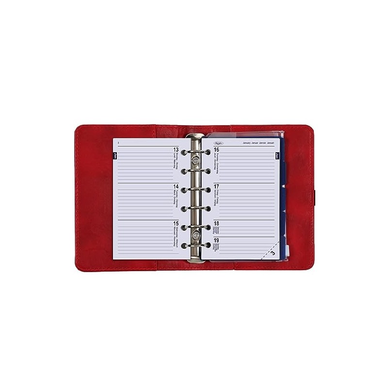 Kalpa Pocket Ring Agenda Red with Free 2025 2026 Organiser