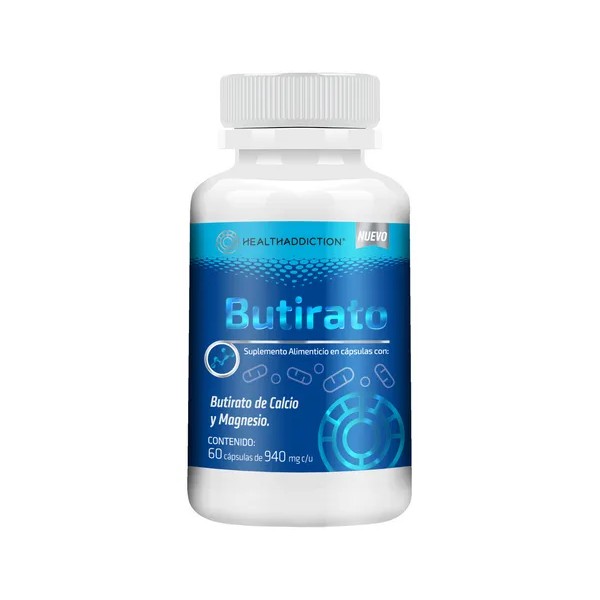 HEALTHADDICTION - Butirato Calcio Magnesio Con MCT y Extracto de