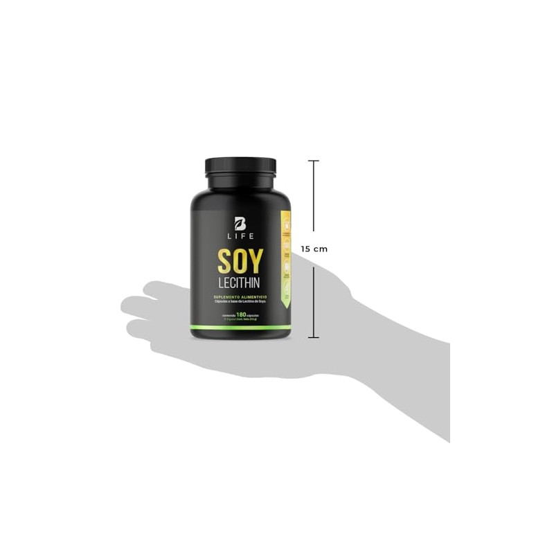 B Life Lecitina de Soya con 180 Cápsulas Blandas