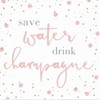 Save Water Coaster Drink Champagne