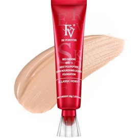 FV- Base de maquillaje líquida resistente al agua con acabado mate, ligera, sin aceite y de aspecto natural para maquillaje combinado