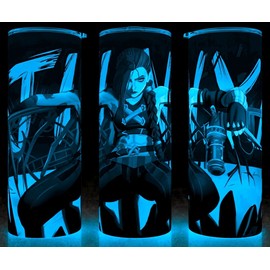 Unbranded Glow in the Dark Arcane Jinx League of Anime Legends Gamer Cup Mug Tumbler