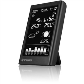 Bresser MeteoTemp TBV Wireless Weather Station, Thermo-Hygro Outdoor Sensor, Indoor/Outdoor Temperature, Humidity, Max/Min Memory, DCF, Alarm Function