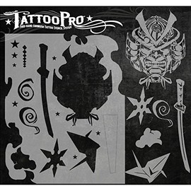 Airbrush Tattoo Pro Stencil (Samurai)