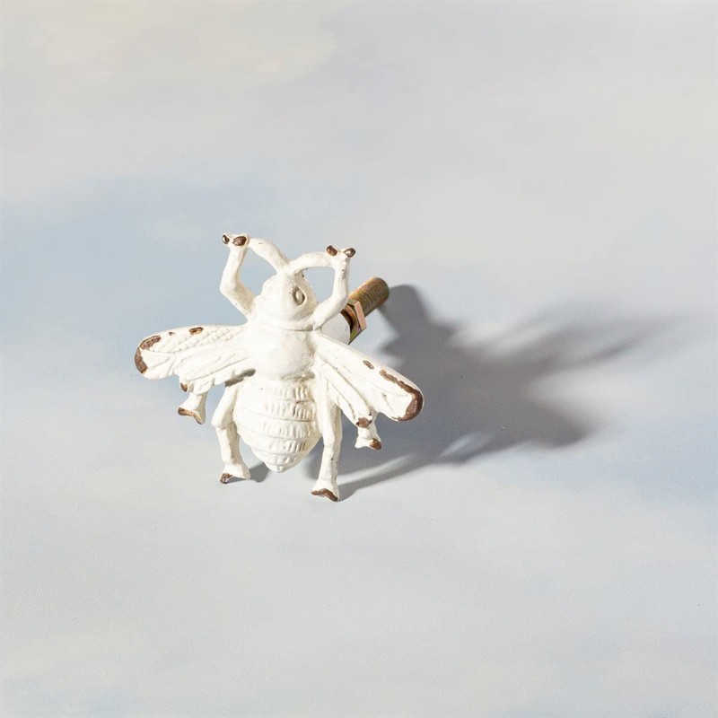 Sass & Belle Antique White Bee Drawer Knob