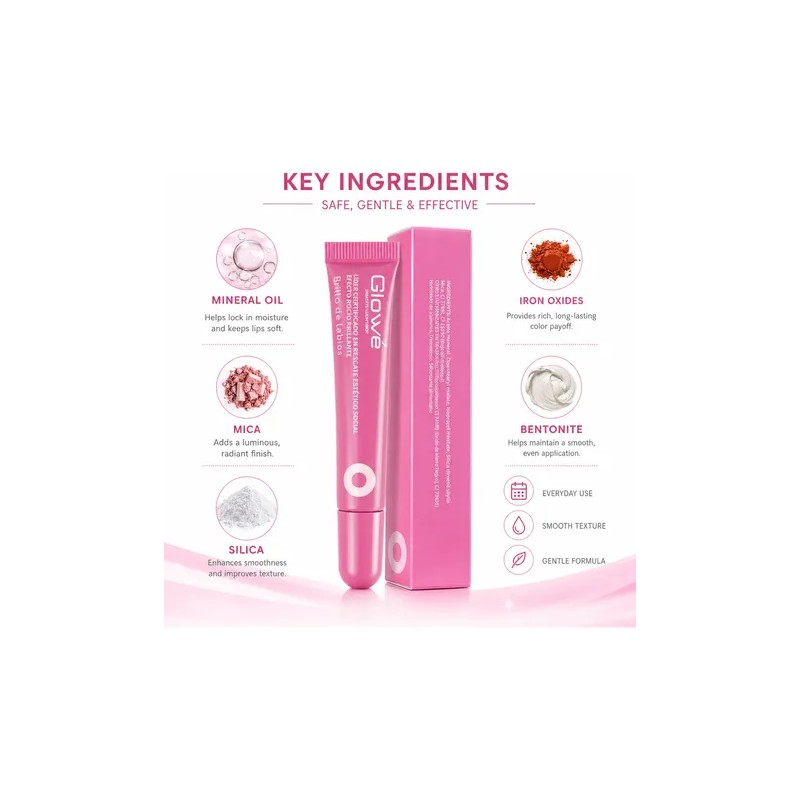 Labial Líquido Glowe Brillo Natural Textura Ligera 10ml