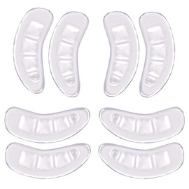 4 Pairs Heel Cushion Inserts Adhesive Shoe Sole Soft Gel Insole Reusable Soft Shoe Pads for Bunion, Transparent