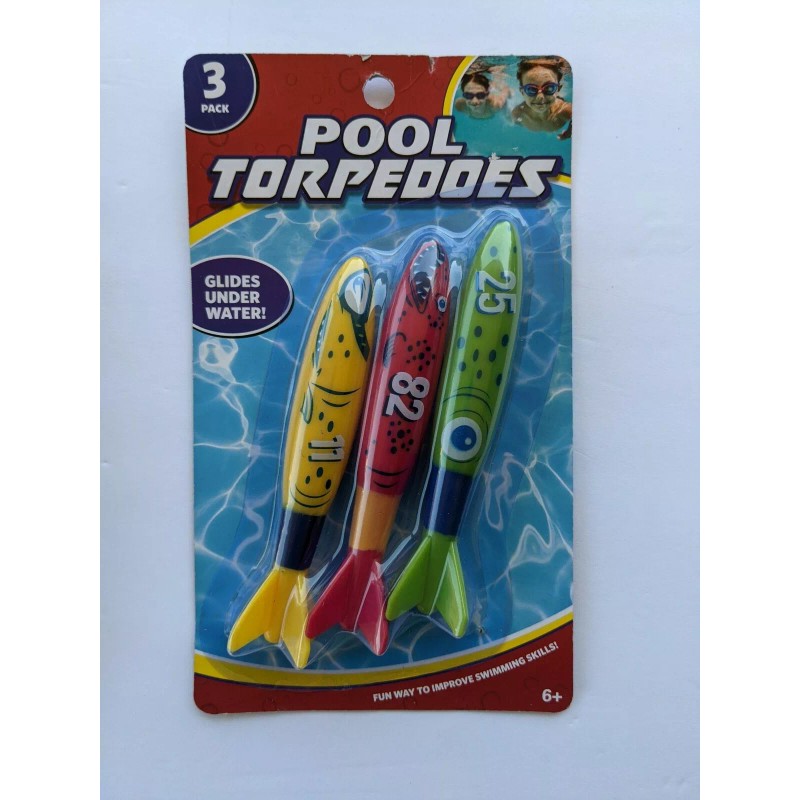 Best Brand Pool Torpedoes 3 Pack Glides Under Water Swim
