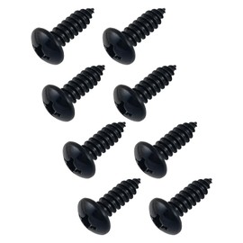 OTTOPO Black License Plate Screws 18-8 Stainless Steel with Phillip Pan Head for Domestic Vehicles Front and Rear License Plate Bolts 8 Pack