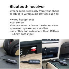 MEE audio BTR Bluetooth Wireless Audio Receiver Adapter with Cinemaear Audio Enhancement Technology