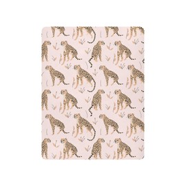 Cheetah Leopard Crib Sheets Stretchy Portable Sheets for Baby Toddler Breathable Soft Crib Mattress Sheet for Girls Boys