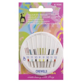 Pony Eye Hand Sewing Needle Compact: Crewels, Multi-Colour, one Size