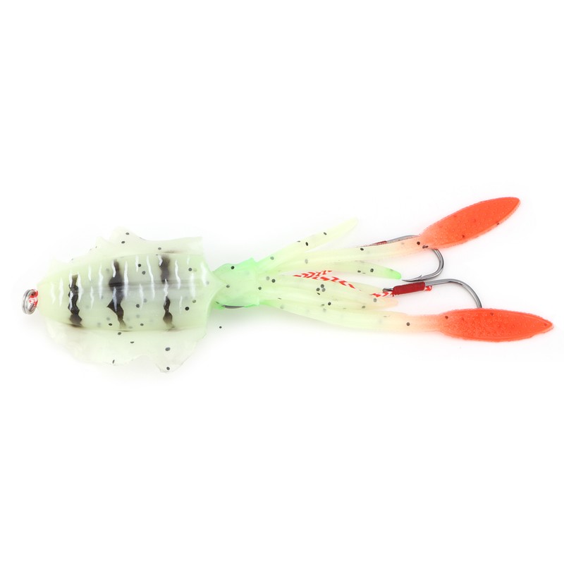 Fishing UV Squid Soft Lure Luminous Octopus Wobbler Bait Squid