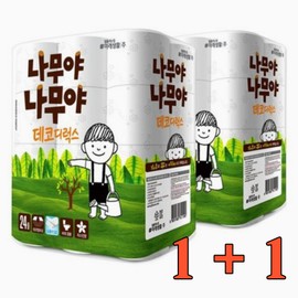 (1+1) Future Life Namuya Namuya Deco Deluxe 3-ply 24 rolls / (1+1) 미래생활 나무야나무야 데코 디럭스 3겹 24롤 X 1개 (총 48롤 발송) 화장지