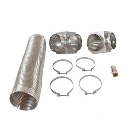 Smart Choice 8-Foot Semi-Rigid Dryer Vent Kit for Conntection, 2 Elbows, 4 Clamps, and Foil Tape